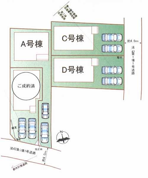 相模原市中央区上溝　新築戸建全4棟　D号棟の区画図