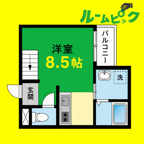 ラルク高畑　名古屋市賃貸　仲介手数料無料の間取り