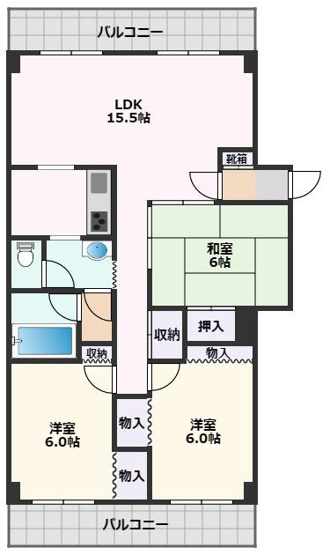 【間取り】 | 吹田メゾンド土井