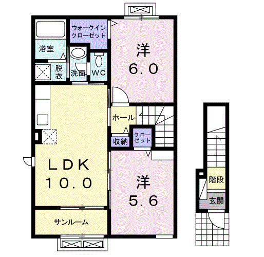 2階間取り（２ＬＤＫ）