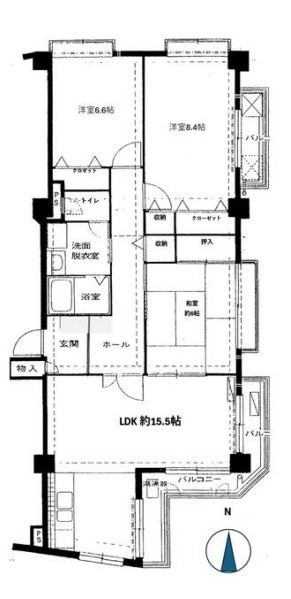 住吉東アーバンライフの間取り|南東角部屋！最上階♪陽当たり・通風も良好です
