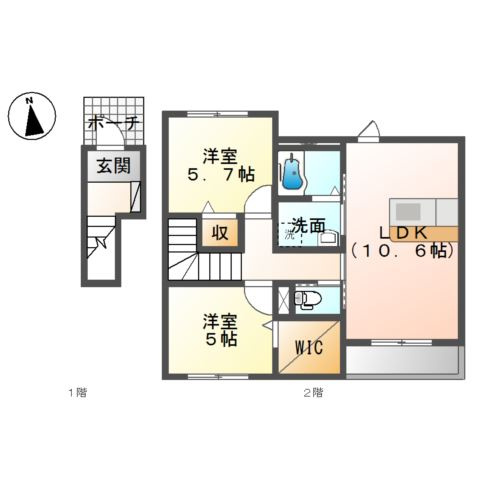ハイムガーデンⅡの間取り