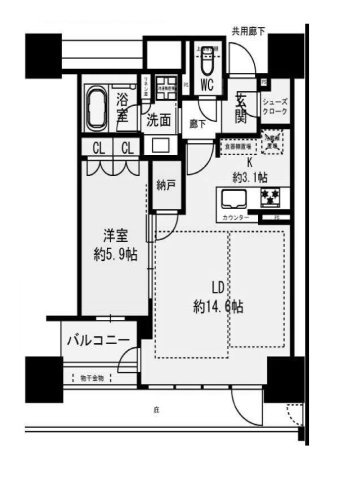 プレミストタワー靭本町（靱本町）の間取り