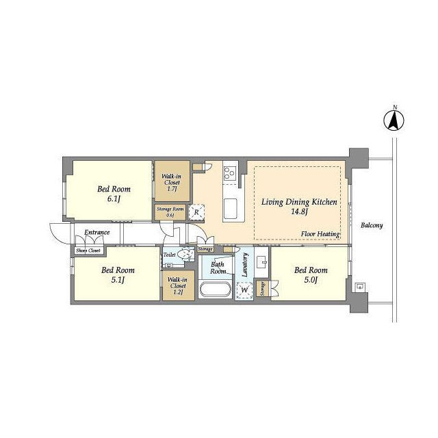 ドゥーエ町屋の間取り