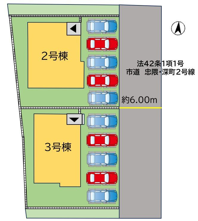 飯塚市忠隈2期の区画図