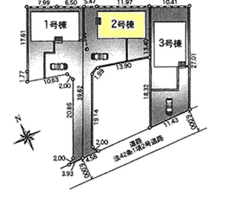 【区画図】 | 加須市下高柳第3　新築戸建　全3棟　２号棟