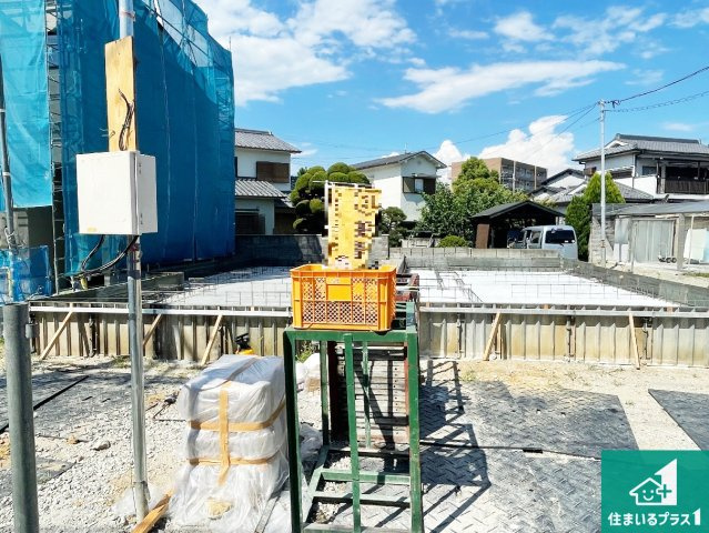 豊中市熊野町　第1期　新築一戸建ての外観|周辺は落ち着いた街並みの住宅地！子育てがしやすい住環境です！まだ未完成ですが、現地でしかわからない事もございます。是非一度ご覧ください。