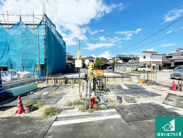 豊中市熊野町　第1期　新築一戸建ての外観|周辺は落ち着いた街並みの住宅地！子育てがしやすい住環境です！まだ未完成ですが、現地でしかわからない事もございます。是非一度ご覧ください。