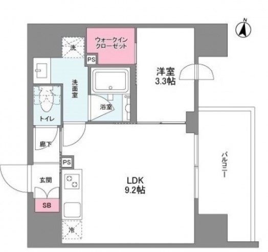 シーズンフラッツ中崎の間取り