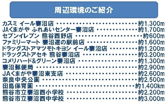 中古戸建　熊谷市上江袋1064-38（築浅住宅）の周辺