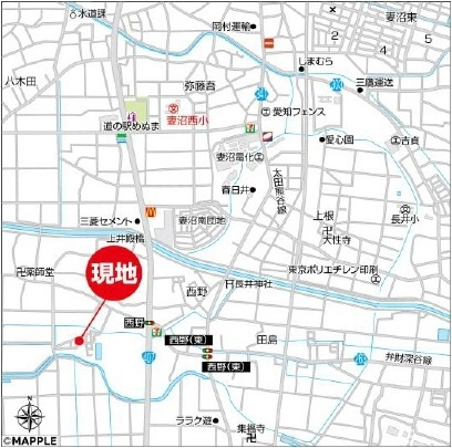 中古戸建　熊谷市上江袋1064-38（築浅住宅）の地図