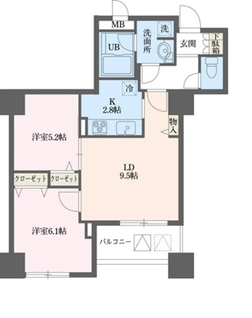 横浜市神奈川区金港町の賃貸マンションの間取り