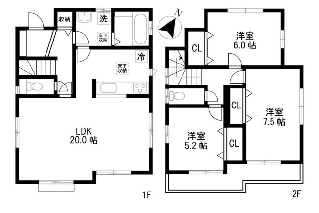 【間取り】 | 日野市多摩平貸家(ヒノシタマダイラカシヤ)