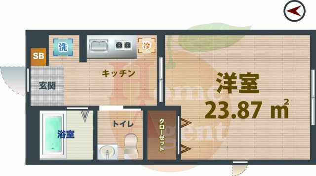 【間取り】 | iori　oto | 1Kのお部屋です。