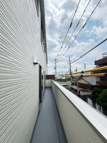 寝屋川市春日町　1号地のバルコニー