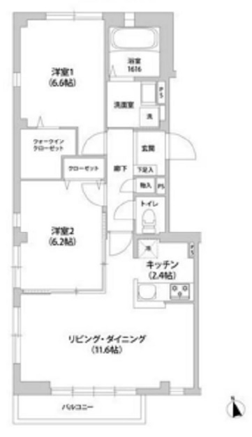 グラード中央の間取り|間取り