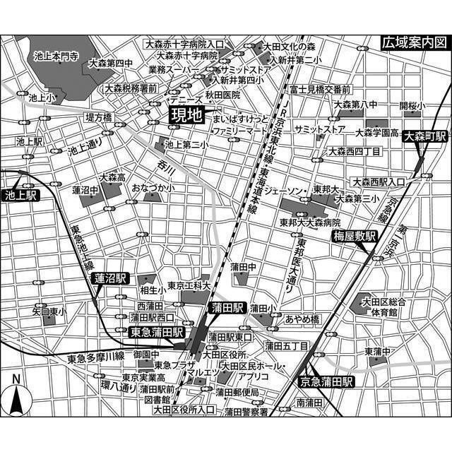 グラード中央の地図