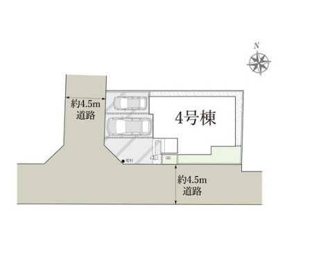 平塚市南金目第1期　新築戸建　全4棟4号棟の区画図