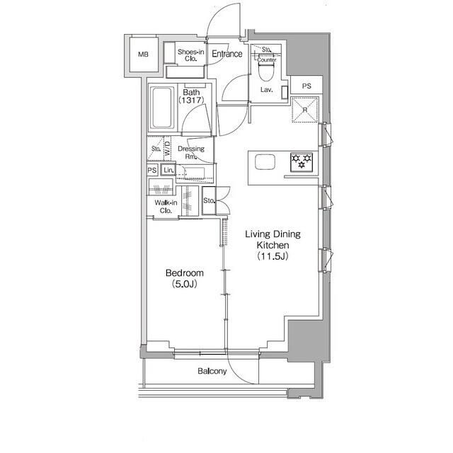 ザ・パークハビオ新御徒町の間取り|間取りです。