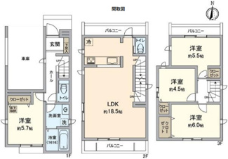【間取り】 | 東大和市南街6丁目　新築戸建　【全3棟】