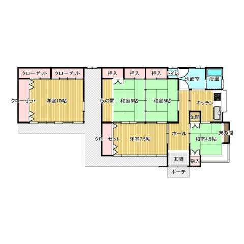 岩沼市藤浪の間取り|現況4DKです。
