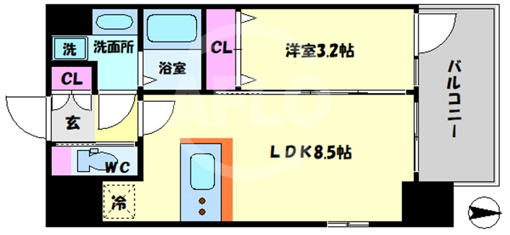 レオンコンフォート難波ブランの間取り|レオンコンフォート難波ブラン　間取り