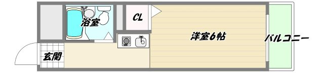 大阪市淀川区東三国６丁目の賃貸マンションの間取り