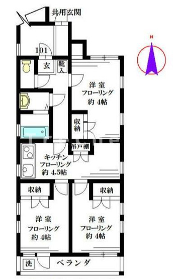 【間取り】 | 沼袋1丁目アパート