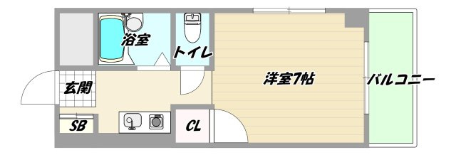大阪市淀川区西中島４丁目の賃貸マンションの間取り