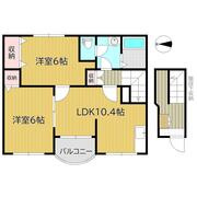 【間取り】 | クレストール福泊B棟