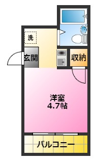 グランビュー元住吉の間取り|室内洗濯機置場あり♪