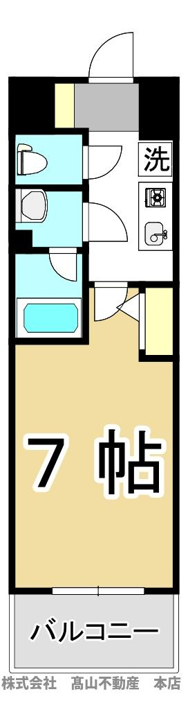 宗像市自由ヶ丘２丁目の賃貸マンションの間取り