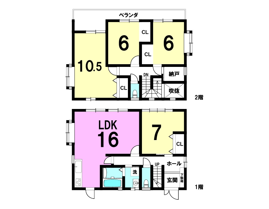磐田市 西貝塚の間取り|4SLDKの間取りになります。