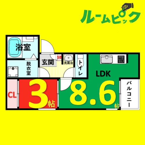 レガリスト新富　名古屋市賃貸　仲介手数料無料の間取り