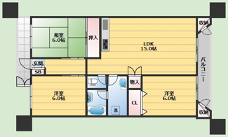 【間取り】 | 桃山台グランドマンション　D3棟
