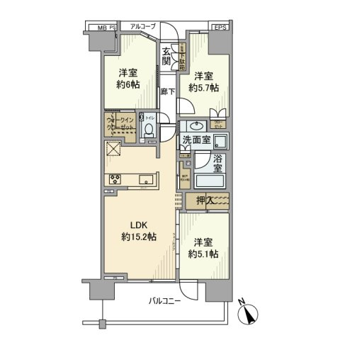 プラウドシティ方南町の間取り