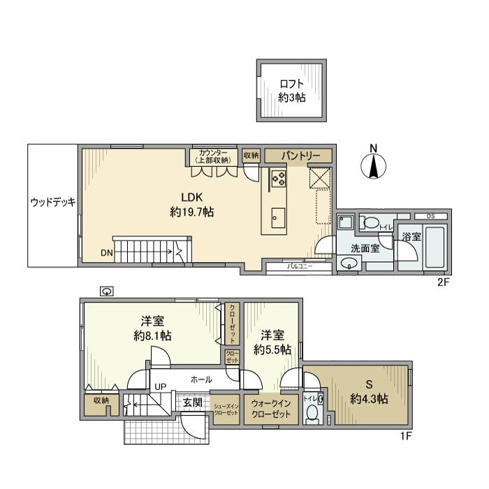 等々力戸建の間取り