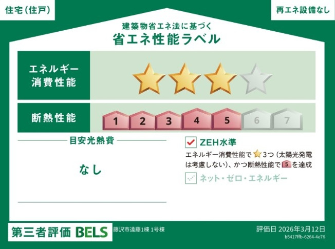 【省エネ性能ラベル】 | 藤沢市遠藤  新築戸建  全1棟