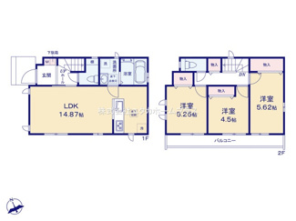 【間取り】 | 昭島市朝日町4丁目　新築戸建　【全2棟】