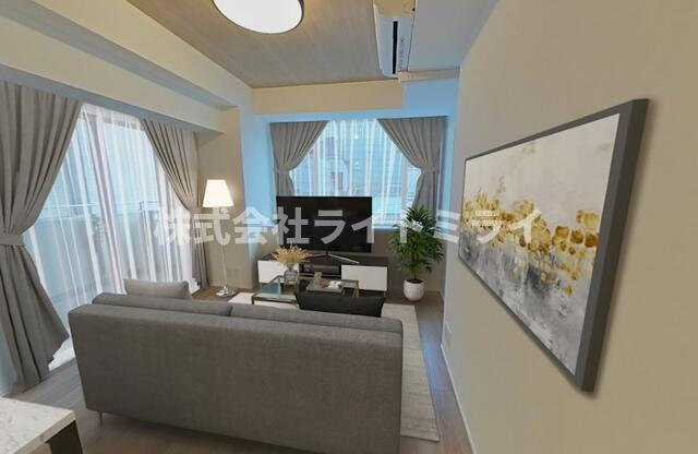 レジディア市ヶ谷のロビー|リビング　※これはVR画像です。
