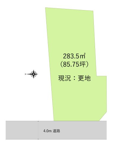 川越市西小仙波町２丁目の売地の土地図|始発駅の本川越駅徒歩8分、3路線利用可能な川越駅徒歩15分の好立地！
広さ85坪超。
建築条件はありませんのでお好みのハウスメーカーで建築できます。
資料請求やご見学などお気軽にお問い合わせください。