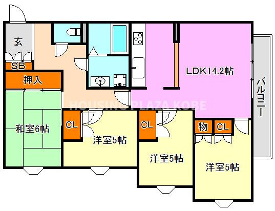 クレドール須磨Ⅰの間取り