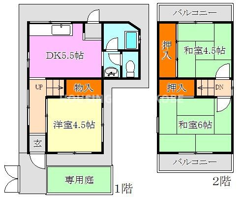 天神町４丁目貸家の間取り