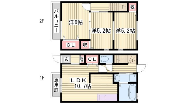 サニーフラット飾東の間取り