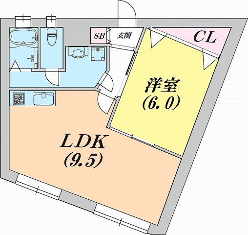 ラムール長田の間取り