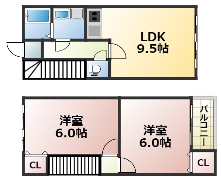 【間取り】 | Oｓハイツ　仲介手数料無料