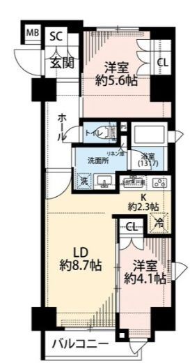 プレール・ドゥーク両国Ⅱの間取り