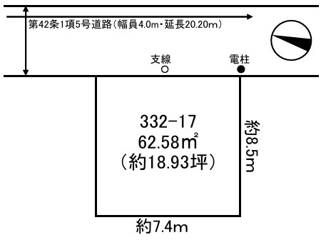 鶴ヶ島市上広谷　建築条件なし売地　東武東上線『鶴ヶ島駅』徒歩9分　【杉下小学区】の土地図