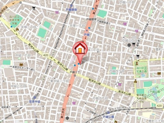 【地図】アーバネックス戸越