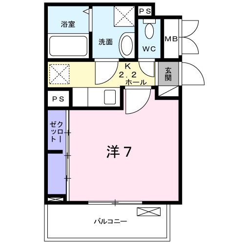 シャン　ベルジュの間取り